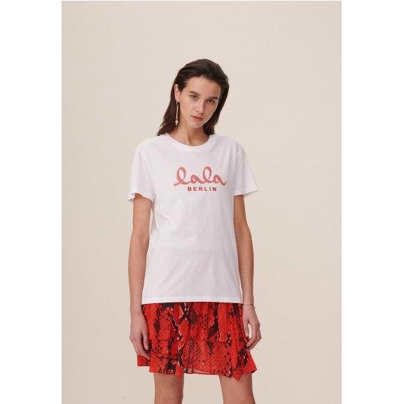 Lala Berlin Cara Logo T-shirt, Hvid